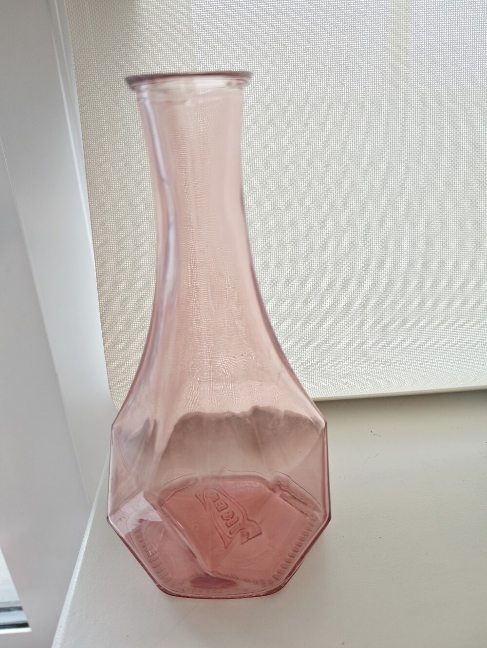 IKEA Pink Glass Vase Carafe Bud Vase